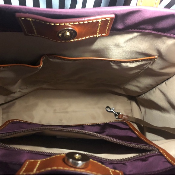 Dooney Bourke, Leather & Cabriolet Canvas Market Tote - Picture 4 of 7